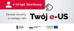 Grafika z napisami e-Urząd Skarbowy. Zawsze otwarty w zasięgu ręki. Twój e-US.